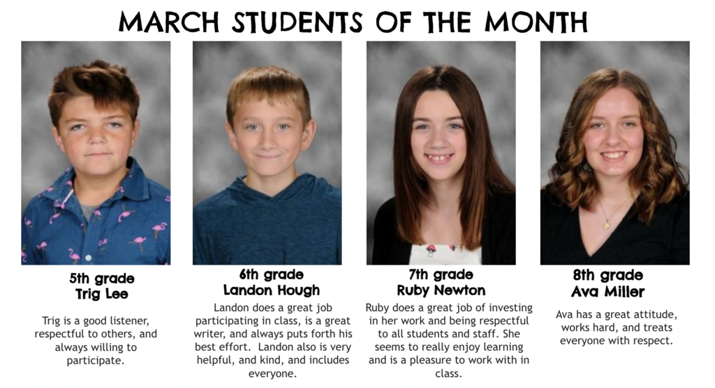Trig Lee, Landon Hough, Ruby Newton, Ava Miller