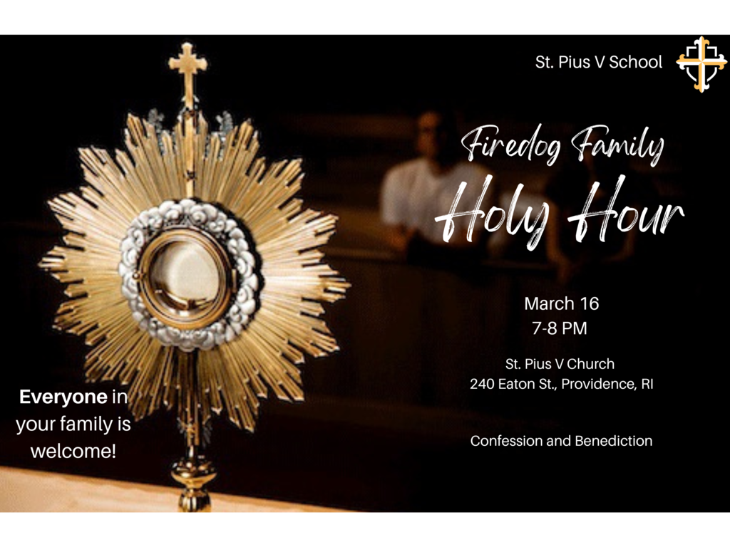 st pius v school family holy hour march