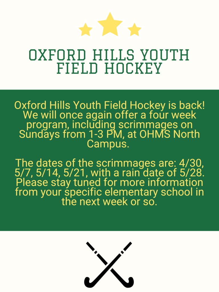 Field Hockey is back! Keep an eye out for more information.