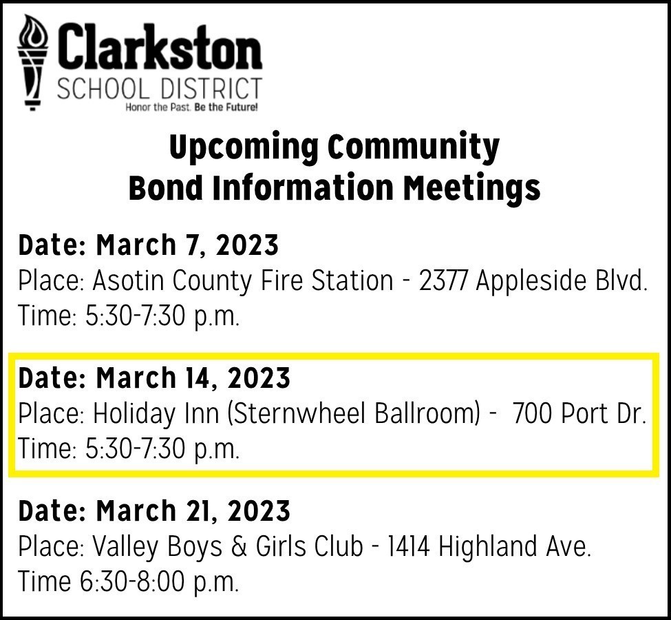 March 14 Bond Info Fair at Holiday Inn