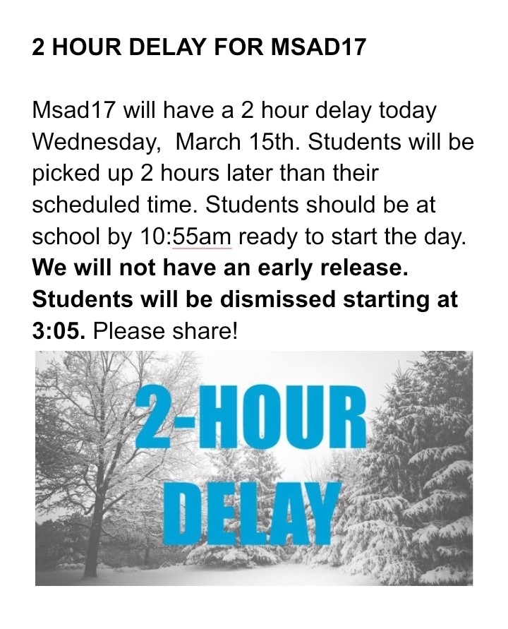 2 hour delay