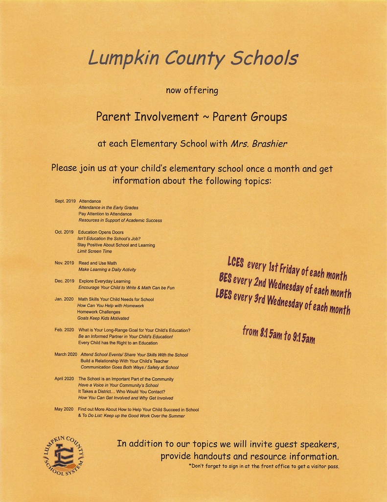 Parent Engagement flyer