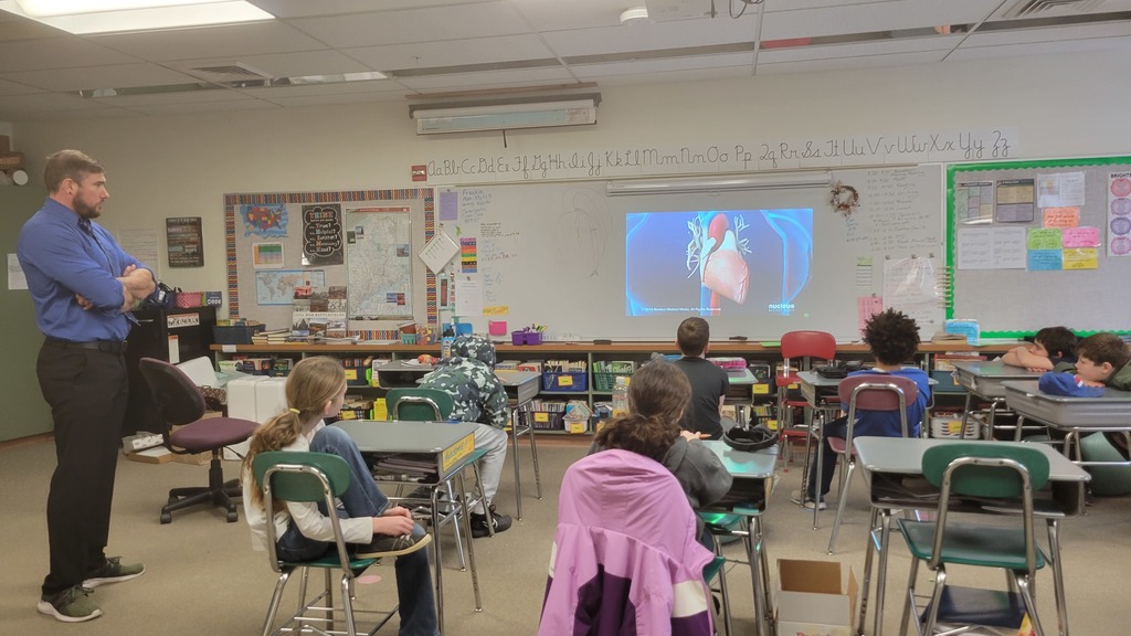 Students learn about the parts of the heart