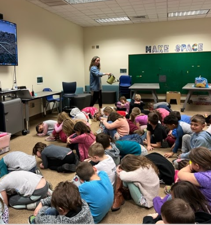 Students learning about plants