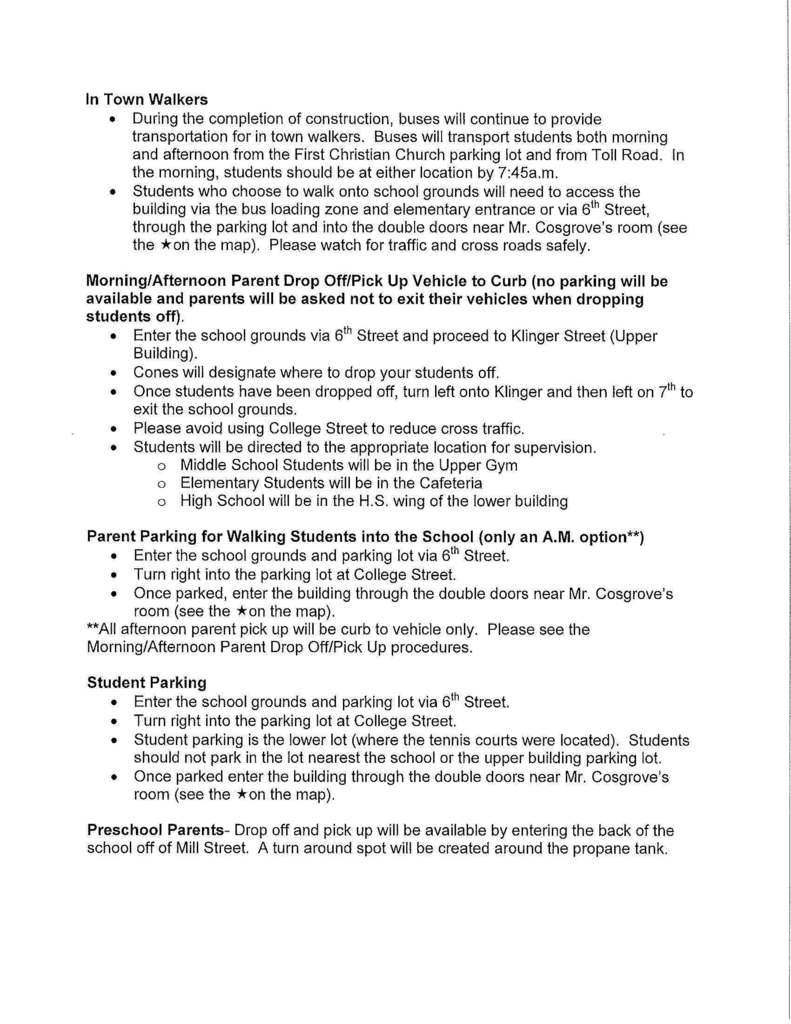 Drop-Off/Pick Up Procedures