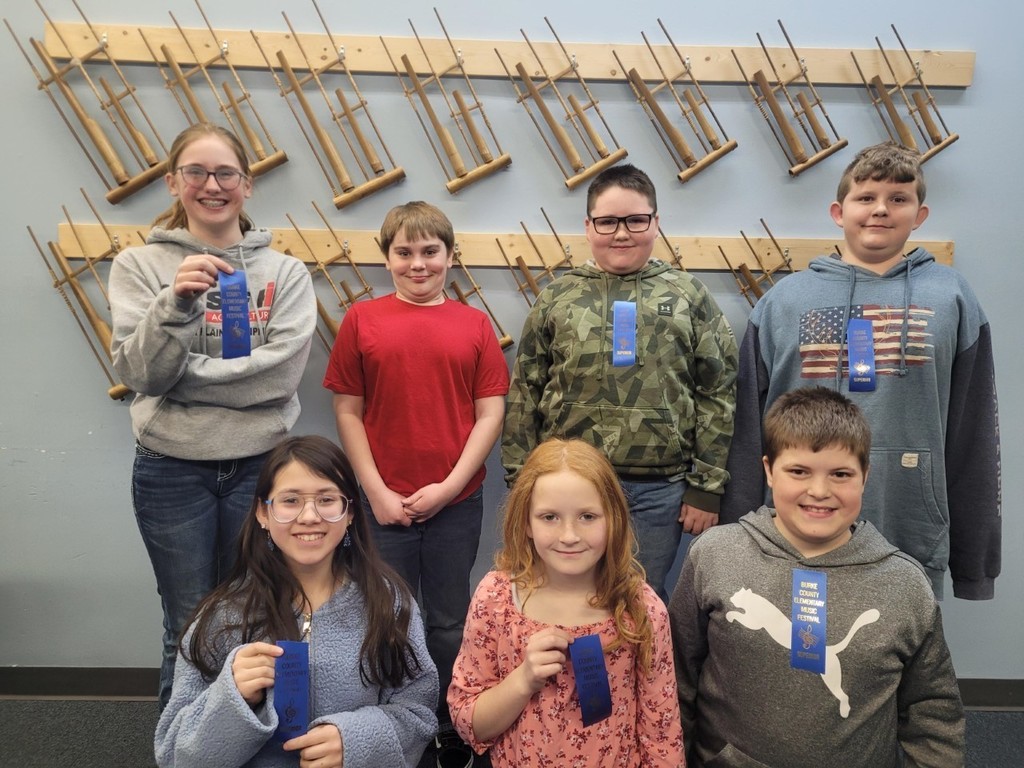 students with ribbons