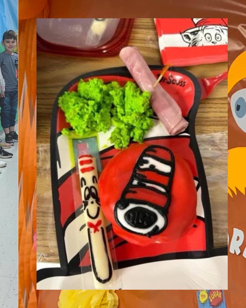 plate of green eggs and ham and cheese