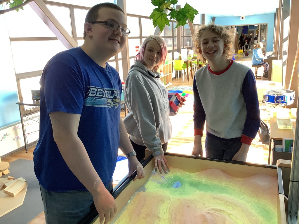 Troop students at Imagination factory library