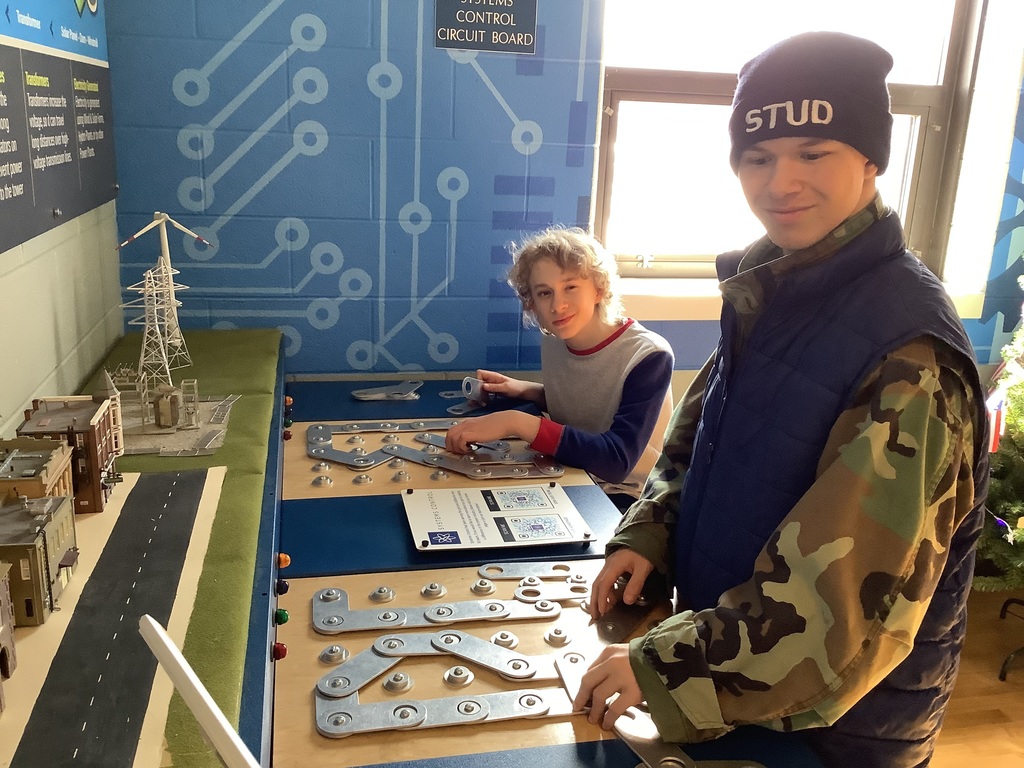 Troop students at Imagination factory library