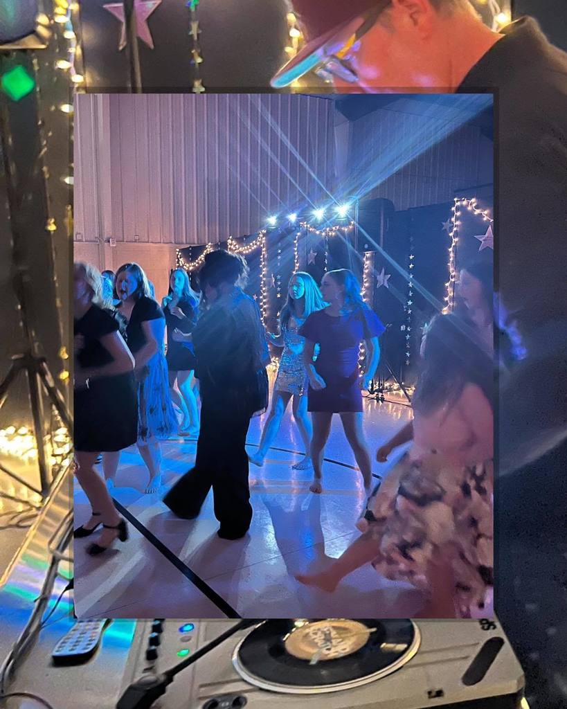 group of students dancing