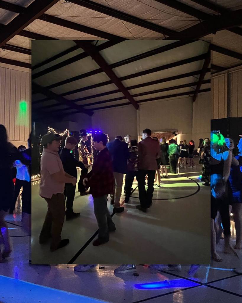 group of students dancing