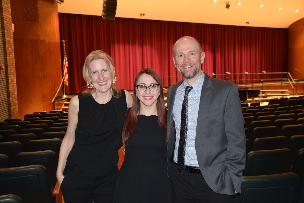 LVHS chamber singers and Hofstra chamber choir share the stage for a collaborative concert.