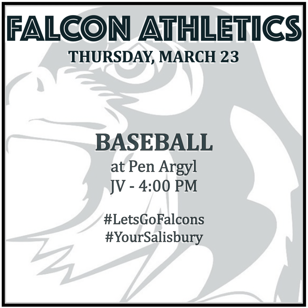BASEBALL at Pen Argyl: JV 4:00 PM.