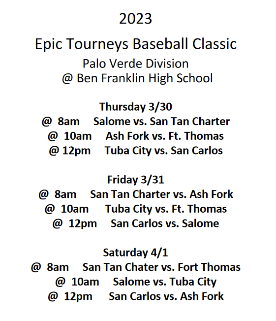 Epic Tourneys Baseball info