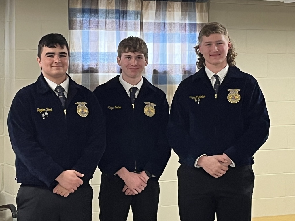 Mid-Prairie FFA students presenting at Wellman Rotary
