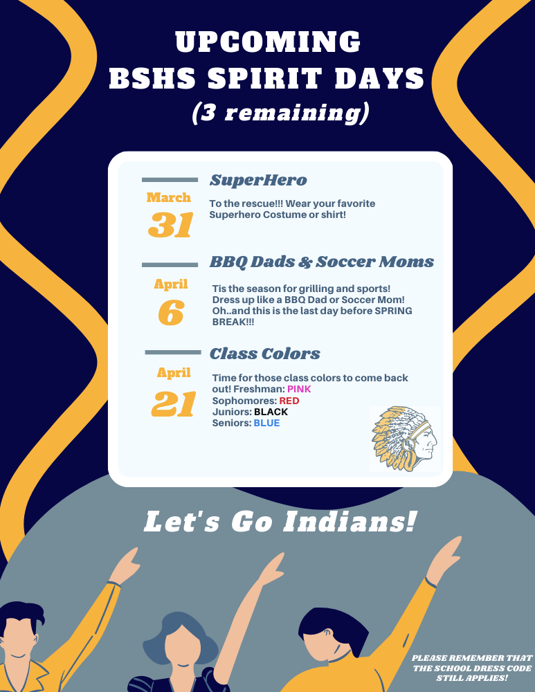 BSHS Spirit Days (3 Remaining)!