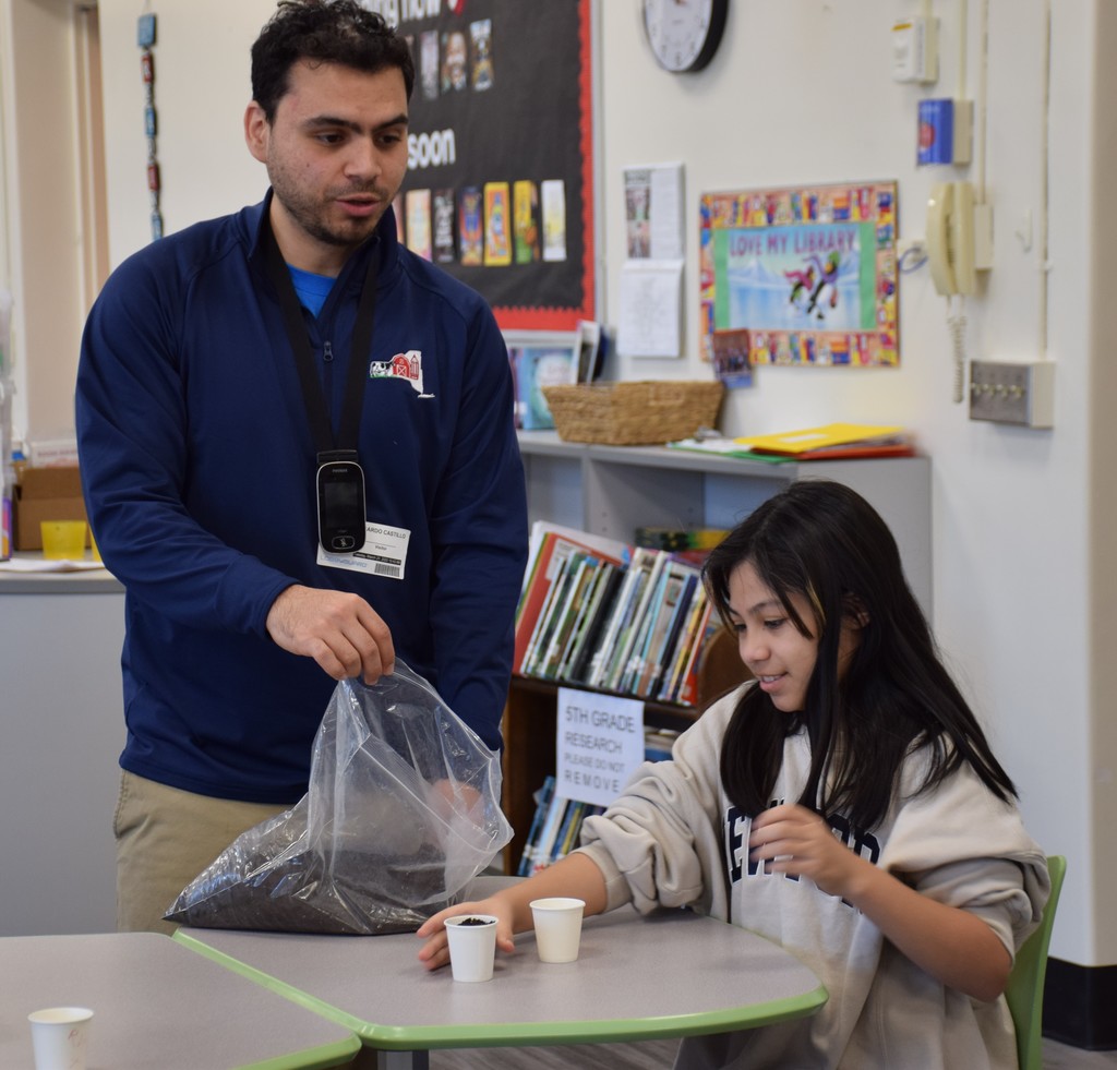 LVI and BI students planted tomato and basil seeds for Agricultural Literacy Week.