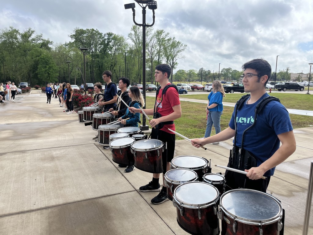 Legacy drumline during soccer send off