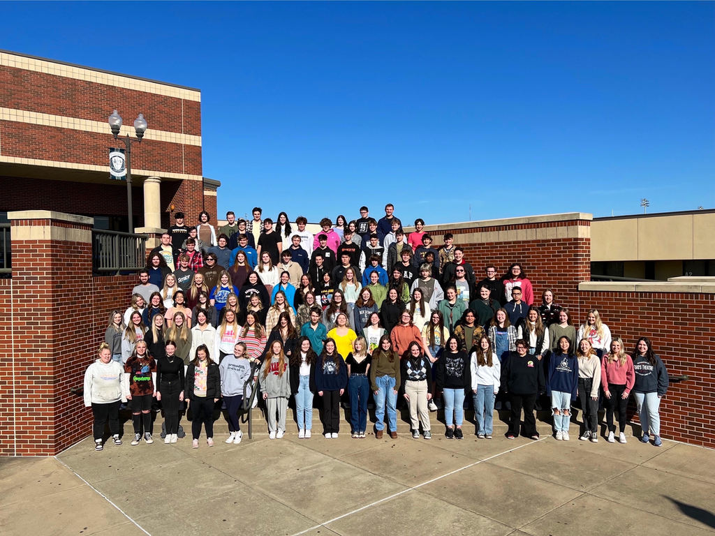 students on the steps