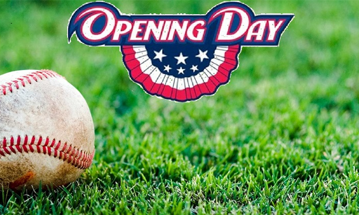 Baseball opening day logo