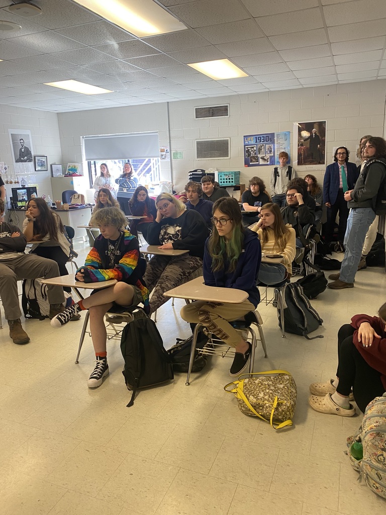 Students listening to Presentation