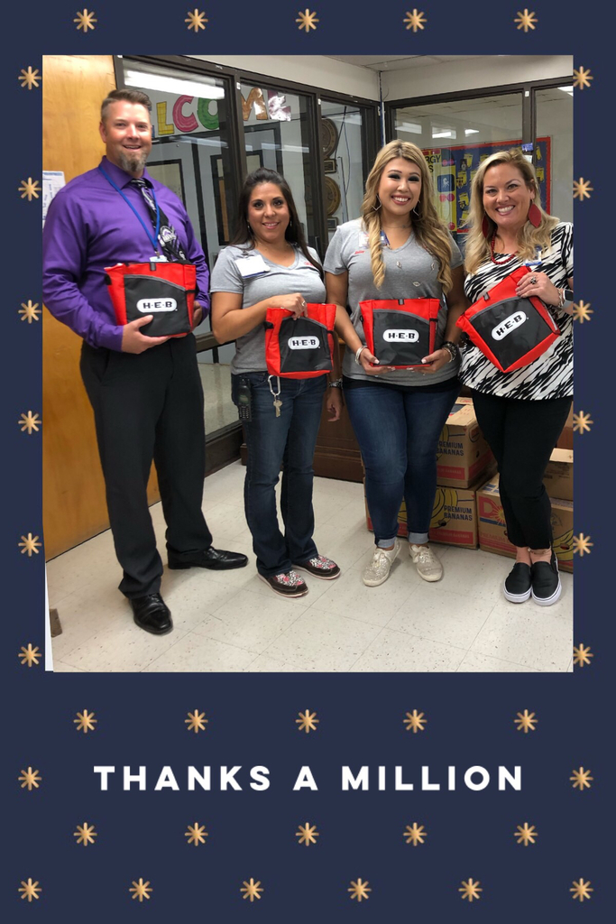 Thank you to Ingleside H-E-B  for the goody bags for our staff! 