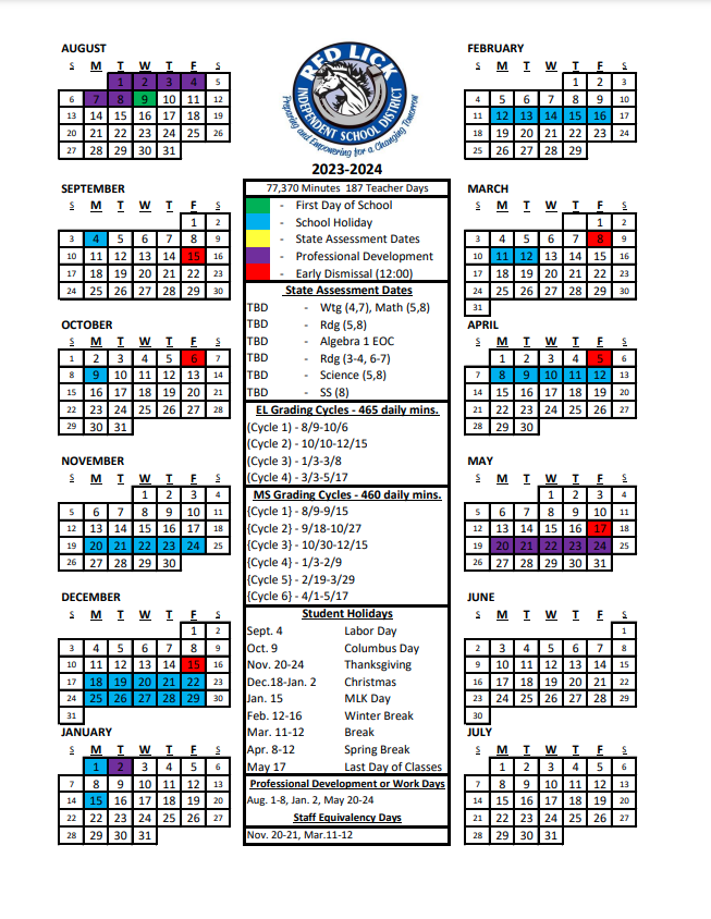 School Calendar 2324