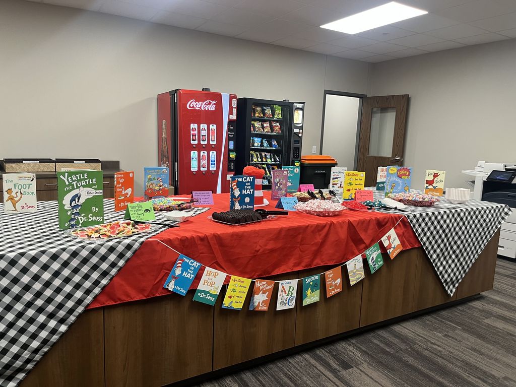 Dr. Seuss candy bar for Legacy staff from sophomore student council