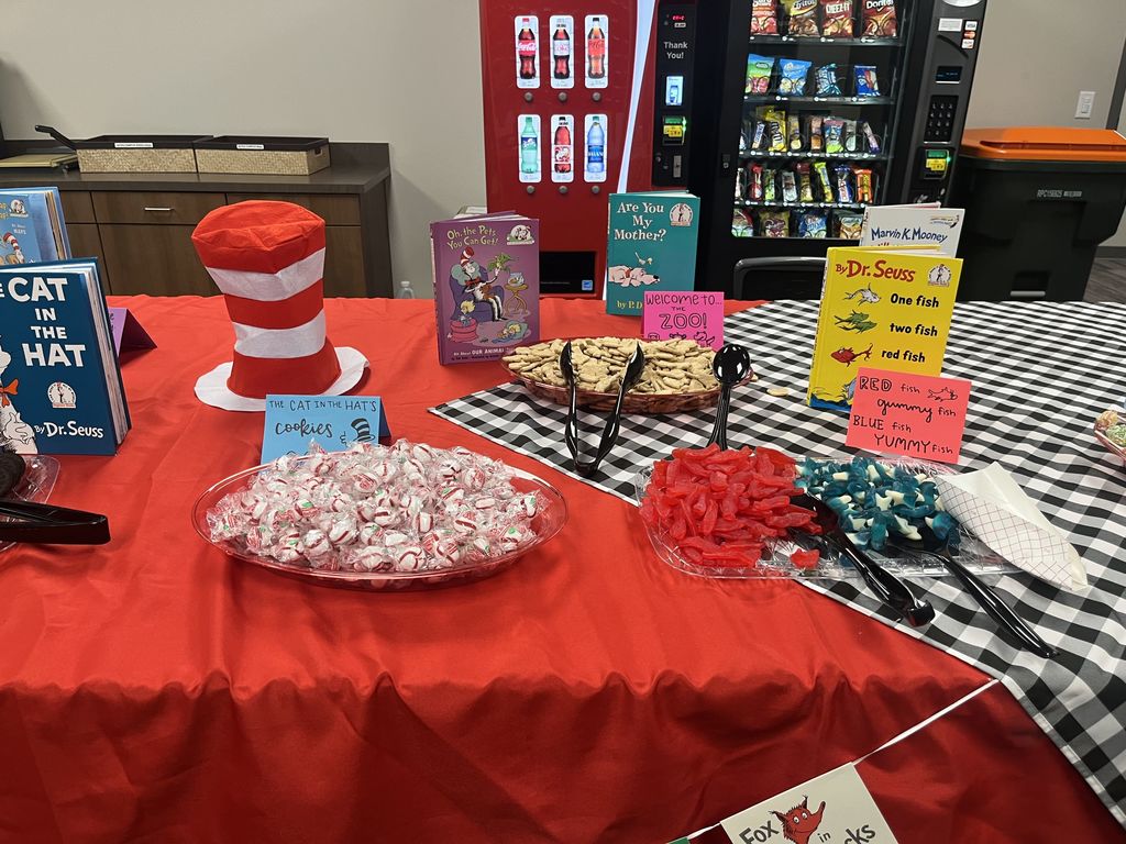 Dr. Seuss candy bar for Legacy staff from sophomore student council