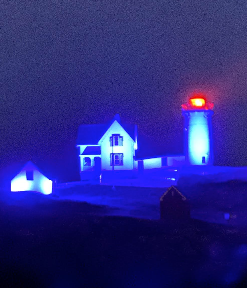 Nubble lit up blue