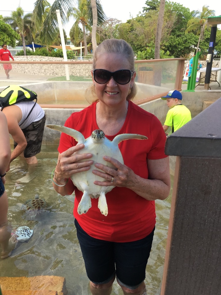 Barbara holding turtle