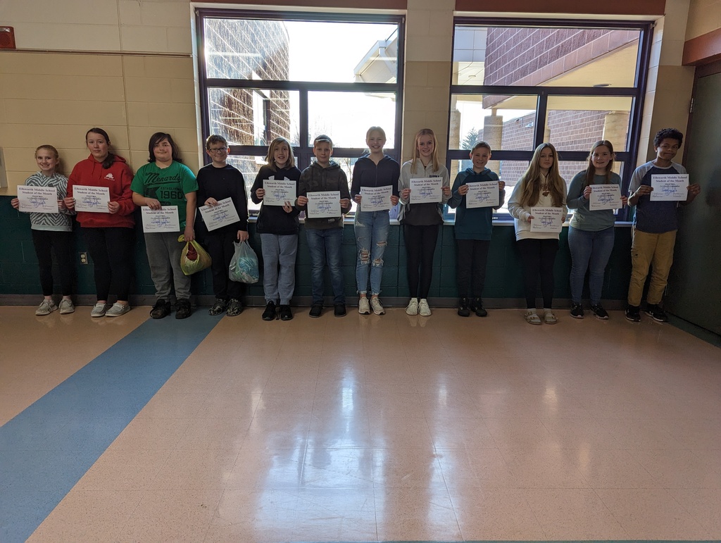 EMS students of the month for March for cooperation.