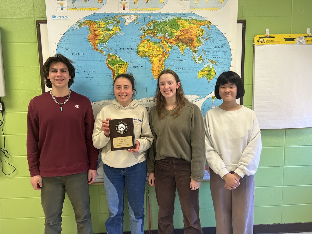 Locust Valley High School History Club members John Hartnett, Sophia Del Giudice, Clare Simon and Abigail Vuong (left to right) qualified for the National History Quiz Bowl.