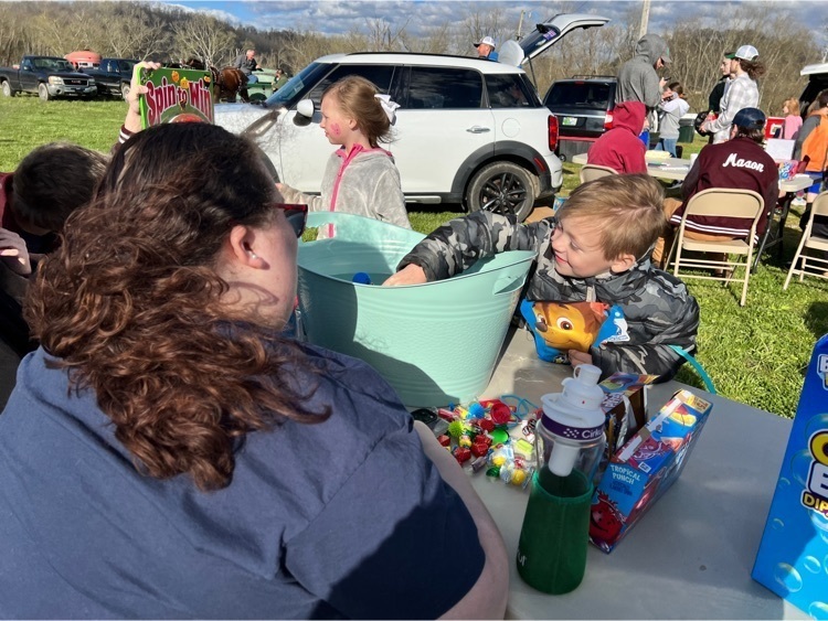 BETA students performing community service at Booneville's EGG-CELLENT celebration event. 