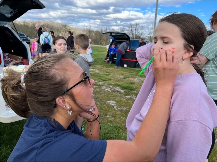 BETA students performing community service at Booneville's EGG-CELLENT celebration event. 