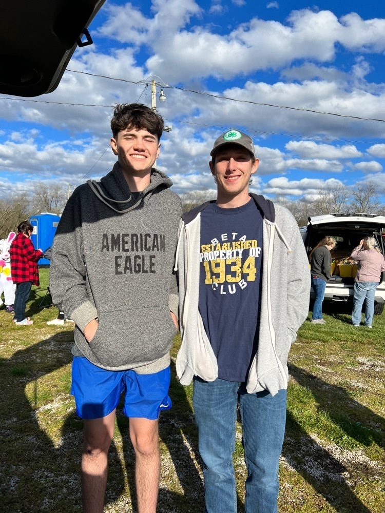 BETA students performing community service at Booneville's EGG-CELLENT celebration event. 