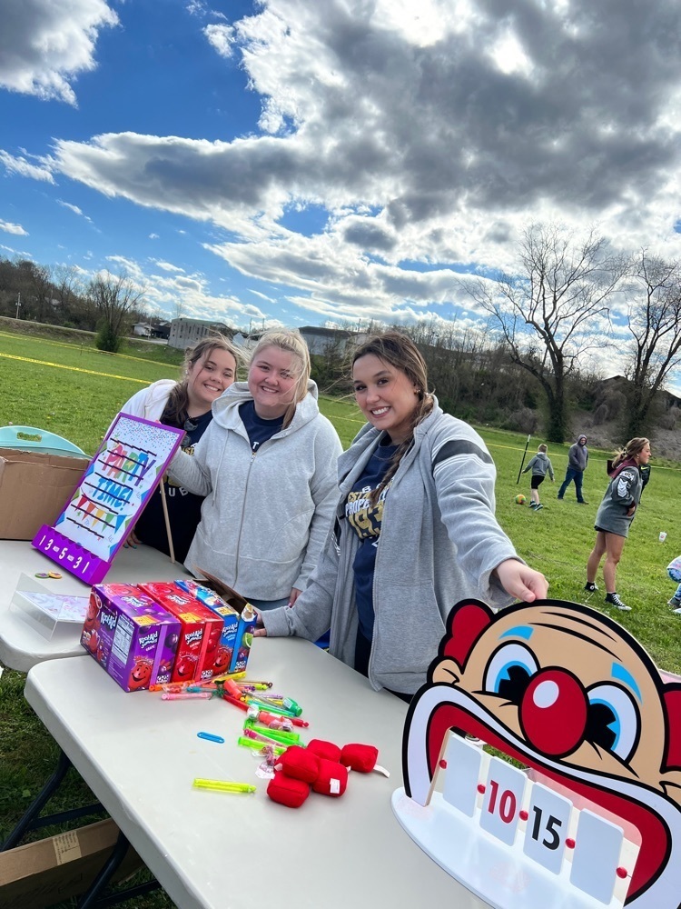 BETA students performing community service at Booneville's EGG-CELLENT celebration event. 