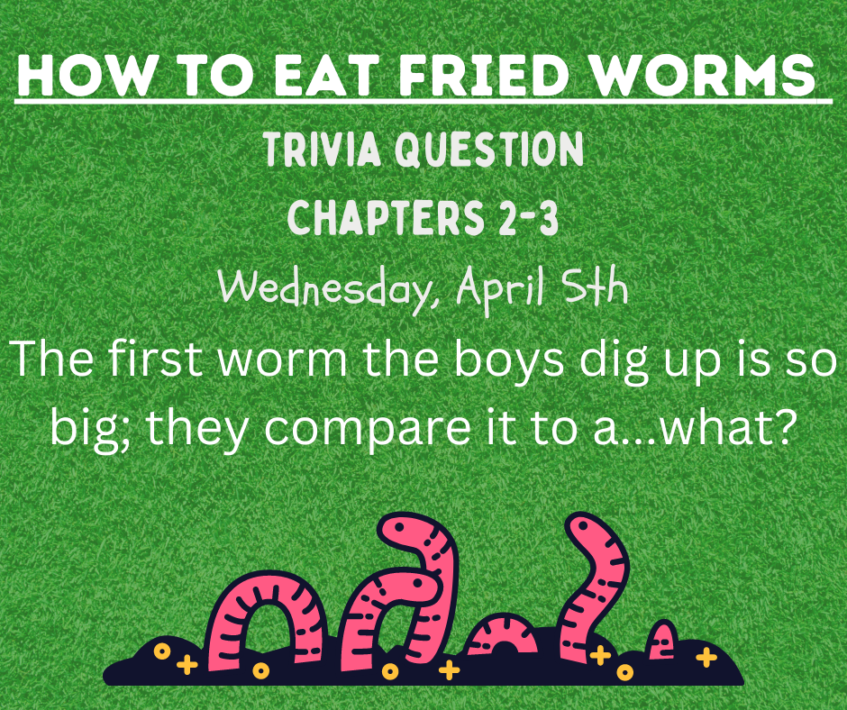 Today's trivia question! Be sure to answer on your answer form and to turn in the completed form on Friday afternoon or Monday morning!