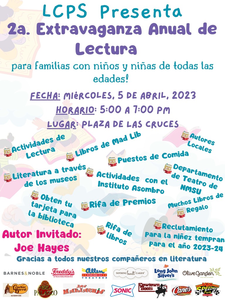 LCPS Presents the 2nd Annual Spring Literacy Extravaganza