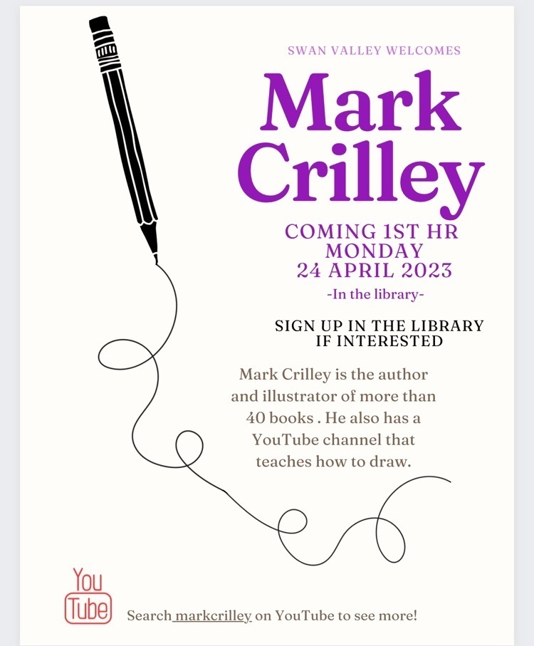 Author visit info poster