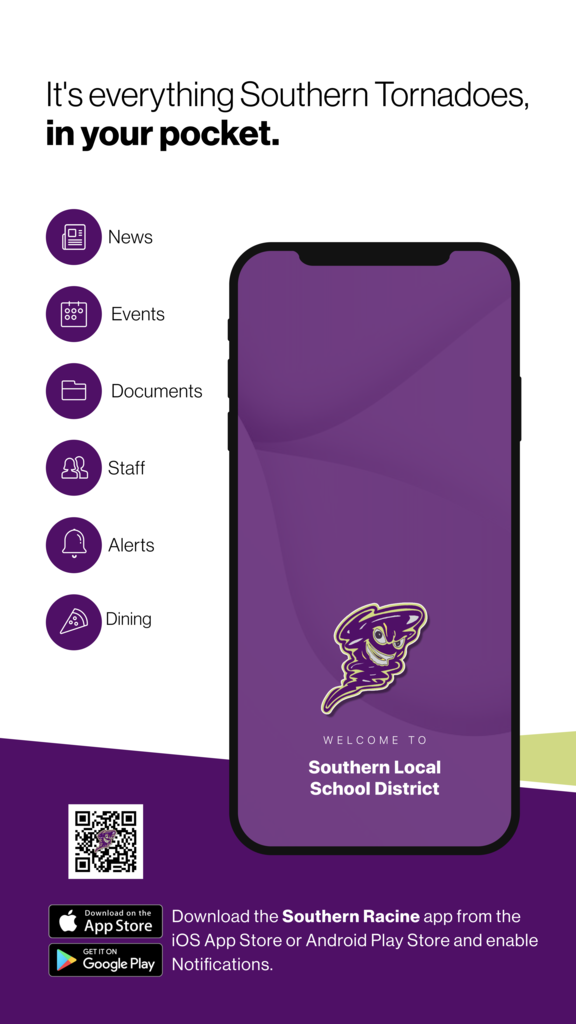 app advertisement that says it's everything southern tornadoes in your pocket