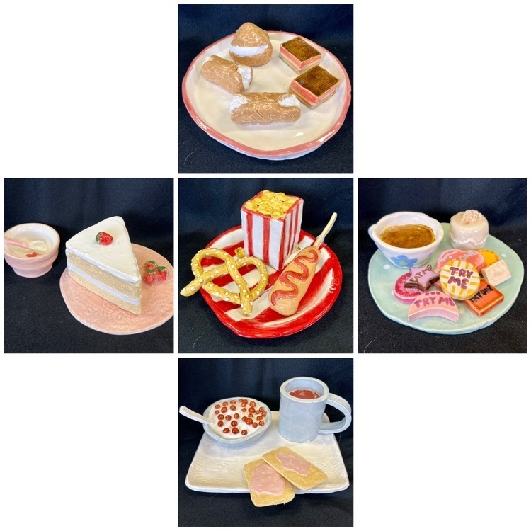 Students had a lot of fun, and did a fantastic job creating these food sculptures based on artist Claes Oldenburg. 