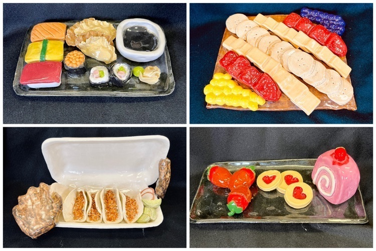 Students had a lot of fun, and did a fantastic job creating these food sculptures based on artist Claes Oldenburg. 