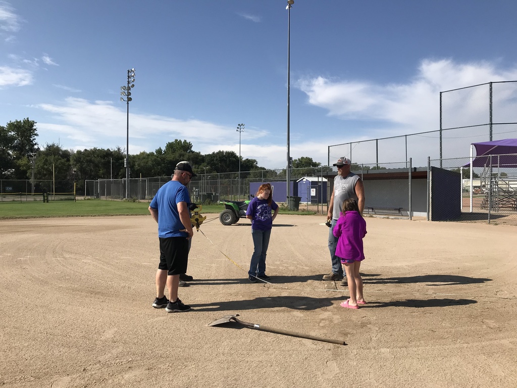 Measuring softball field