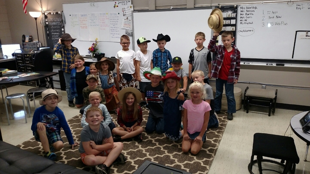 West students enjoying country/farmer day.