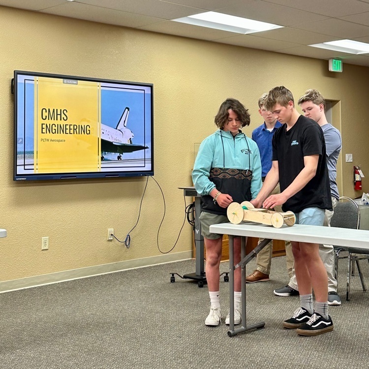 Tonight's BOE work session featured a student spotlight of CMHS engineering seniors, Isaac Eilmes and Nathan Litcap and freshman, Paxton Jones and Cole Caton, from Mr. Scott's class.