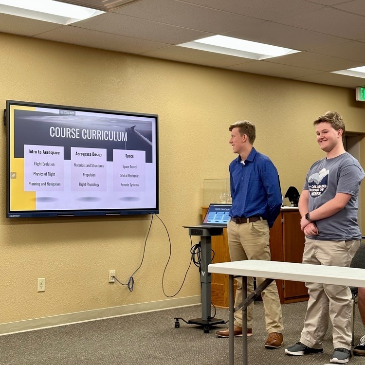 Tonight's BOE work session featured a student spotlight of CMHS engineering seniors, Isaac Eilmes and Nathan Litcap and freshman, Paxton Jones and Cole Caton, from Mr. Scott's class.