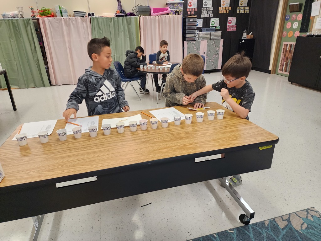 Testing the liquids.