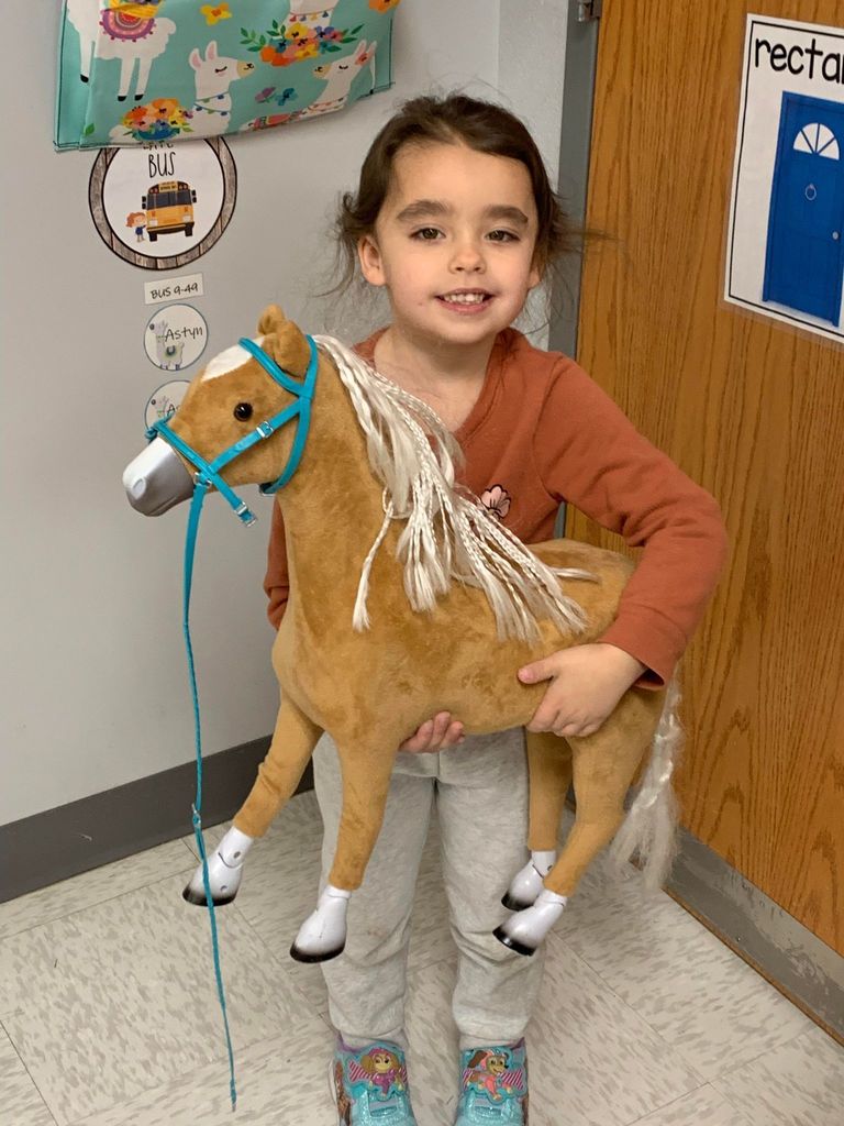 student with animal
