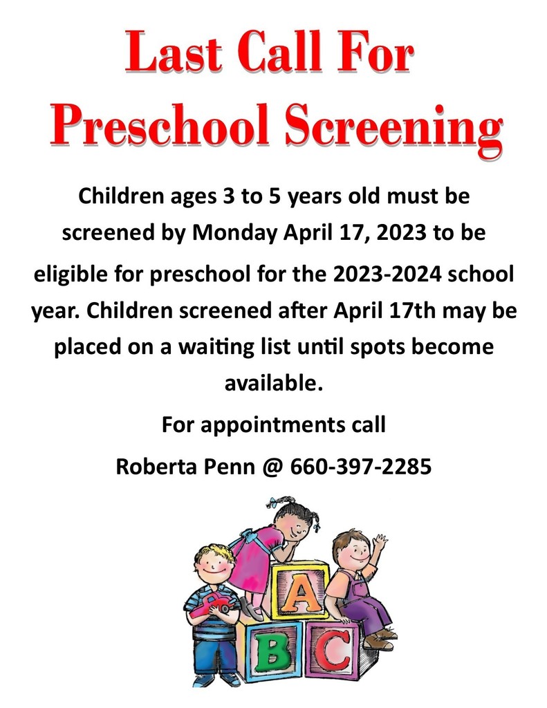 Last Call Preschool Screening